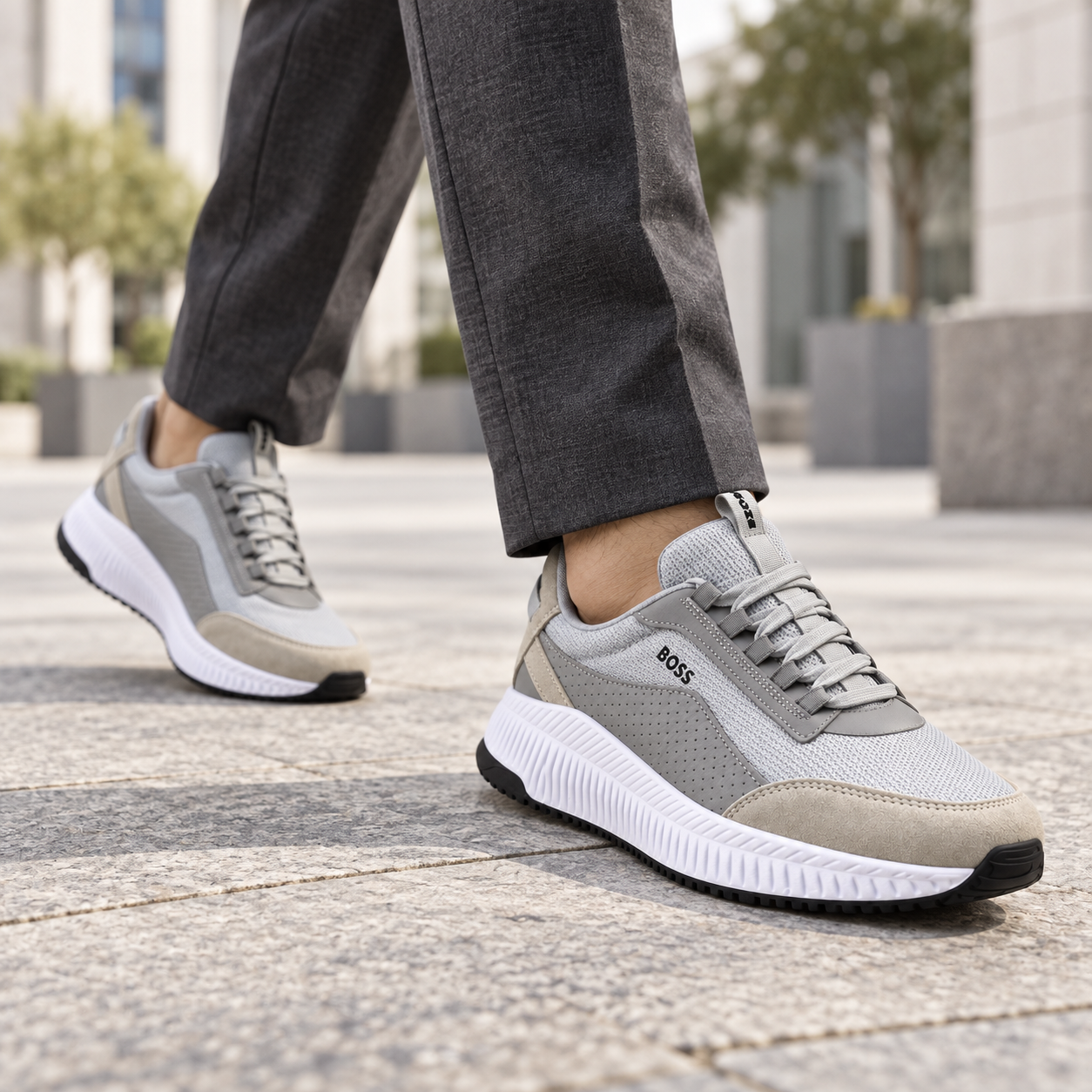 Tenis Hugo Boss para Caballero - Gris Claro