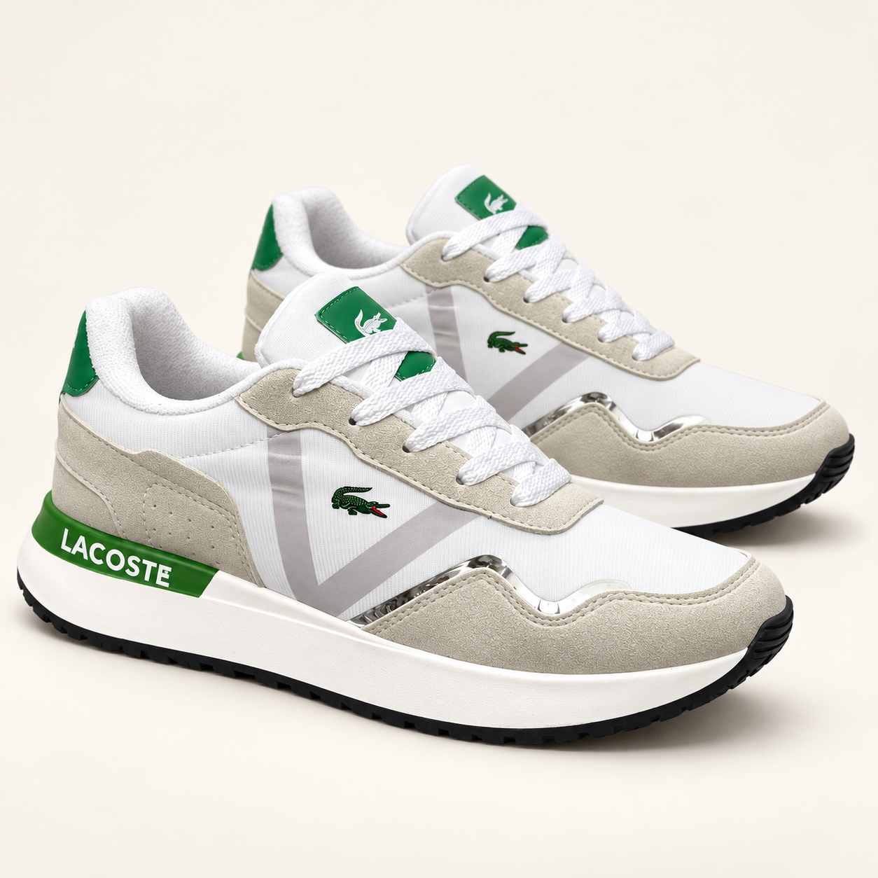 Tenis Lacoste Blanco Verde para Caballero - vista 1